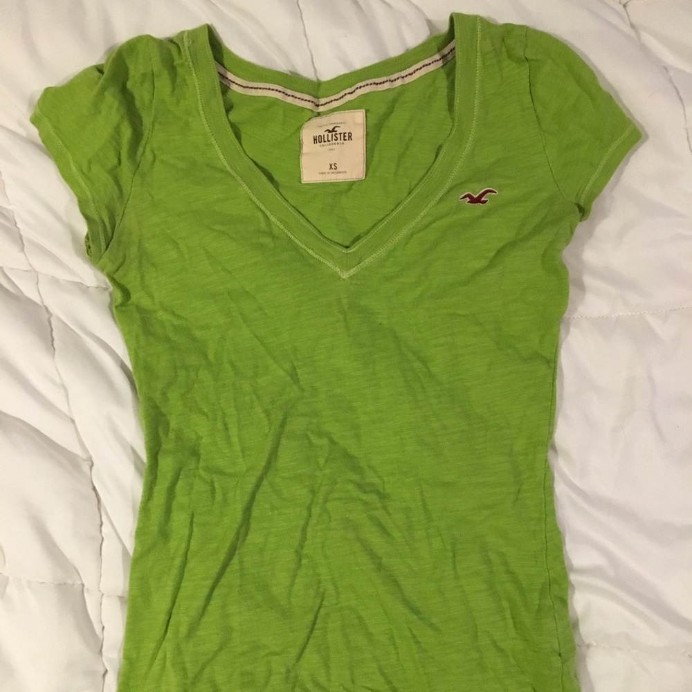 basic green v neck